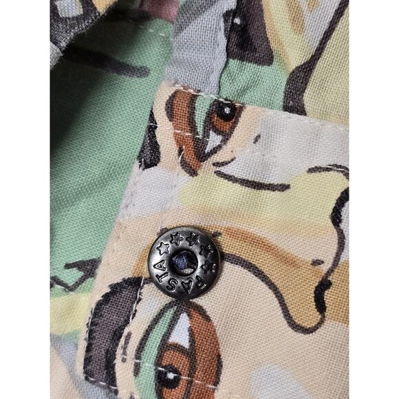 Pasta Women’s Shirt Embroidered Floral Button Down Long Sleeve Size S - Picture 3 of 7